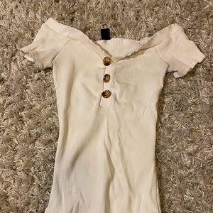 Off the shoulder body suit